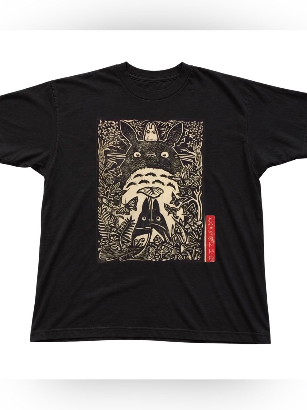 Totoro Graphic Black Short-Sleeve Tee Unisex